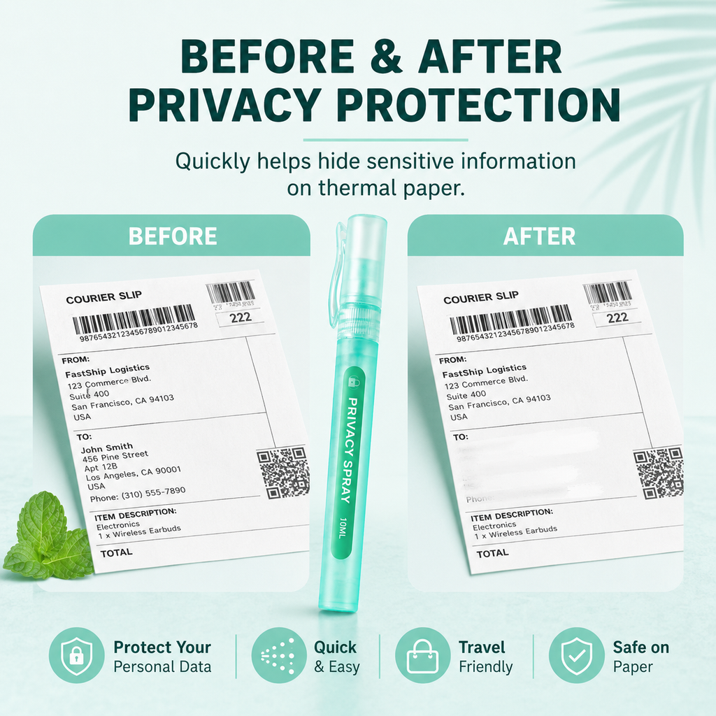 Thermal Paper Spray - Protect Your Privacy - Suitable for Courier Slips, Paper Surfaces, Printer Paper