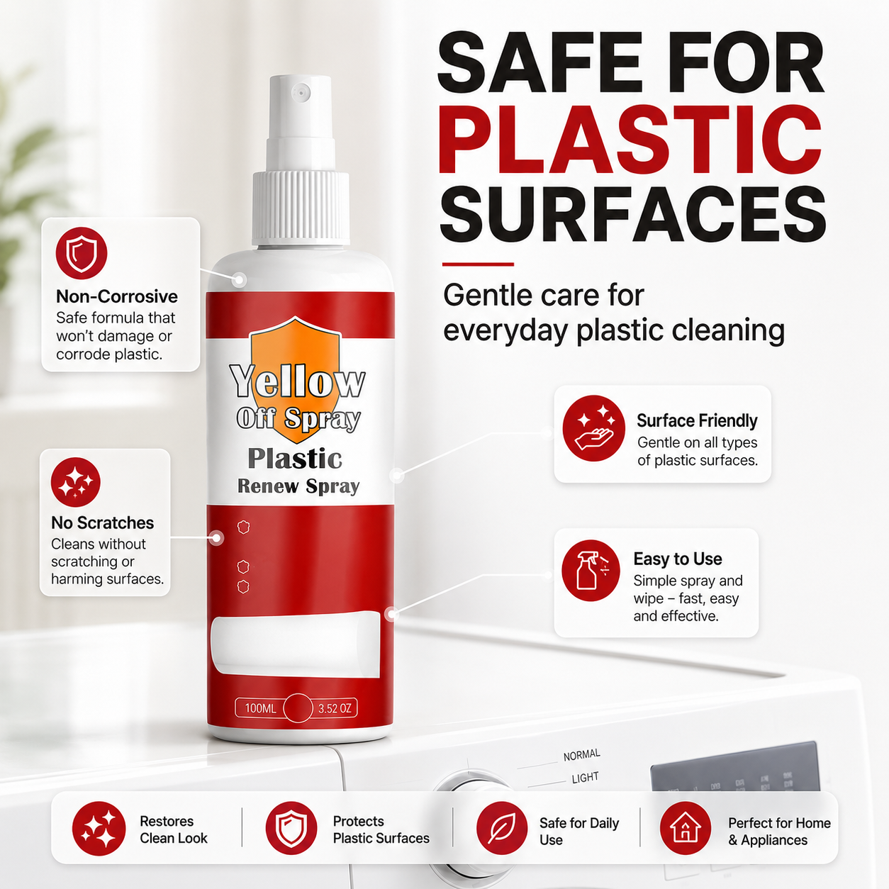 Plastic Renew Yellow-Off Spray Cleaner