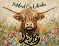 🐮Highland Cow Calendar 2026 – Rustic Farmhouse Wall Art & Monthly Planner📅