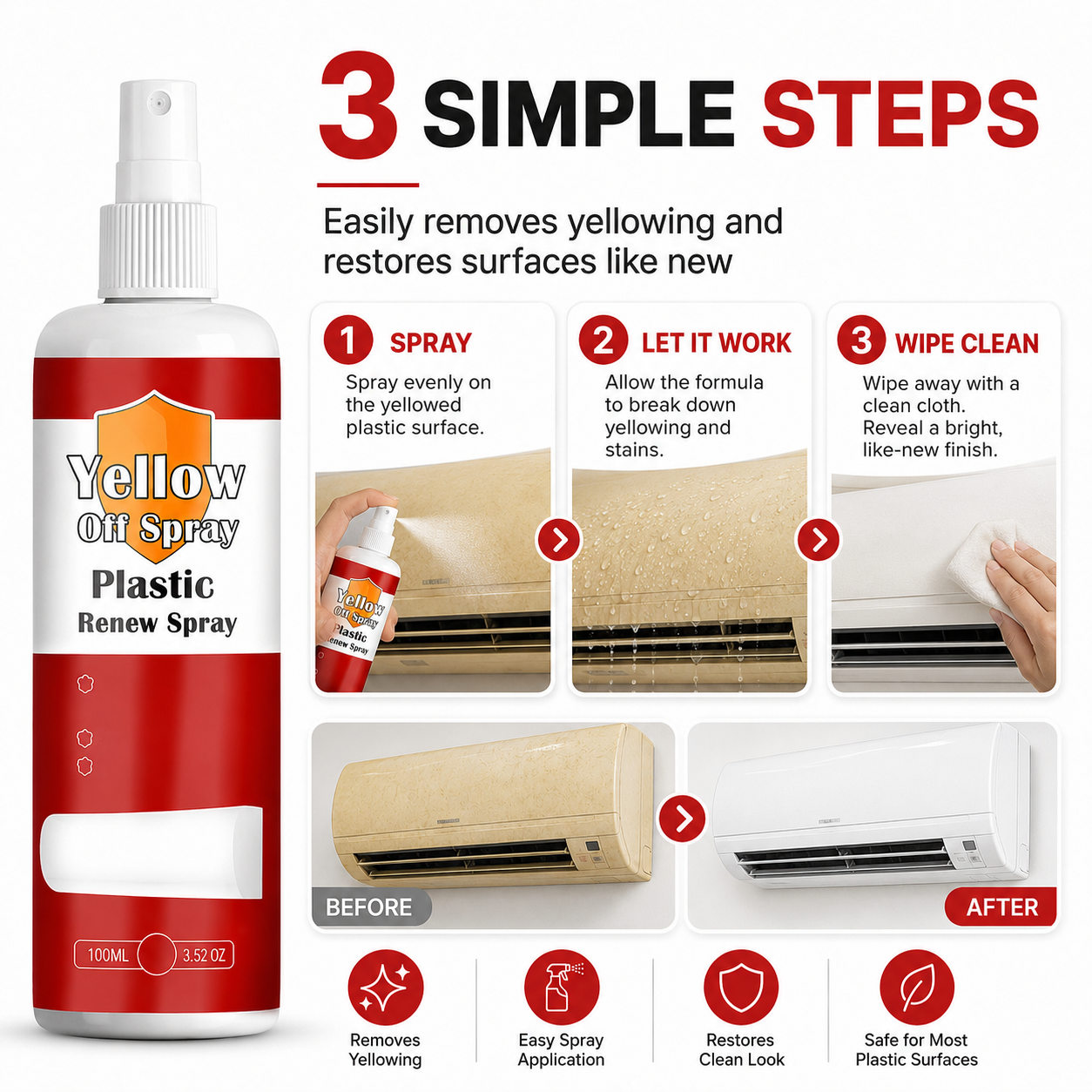 Plastic Renew Yellow-Off Spray Cleaner