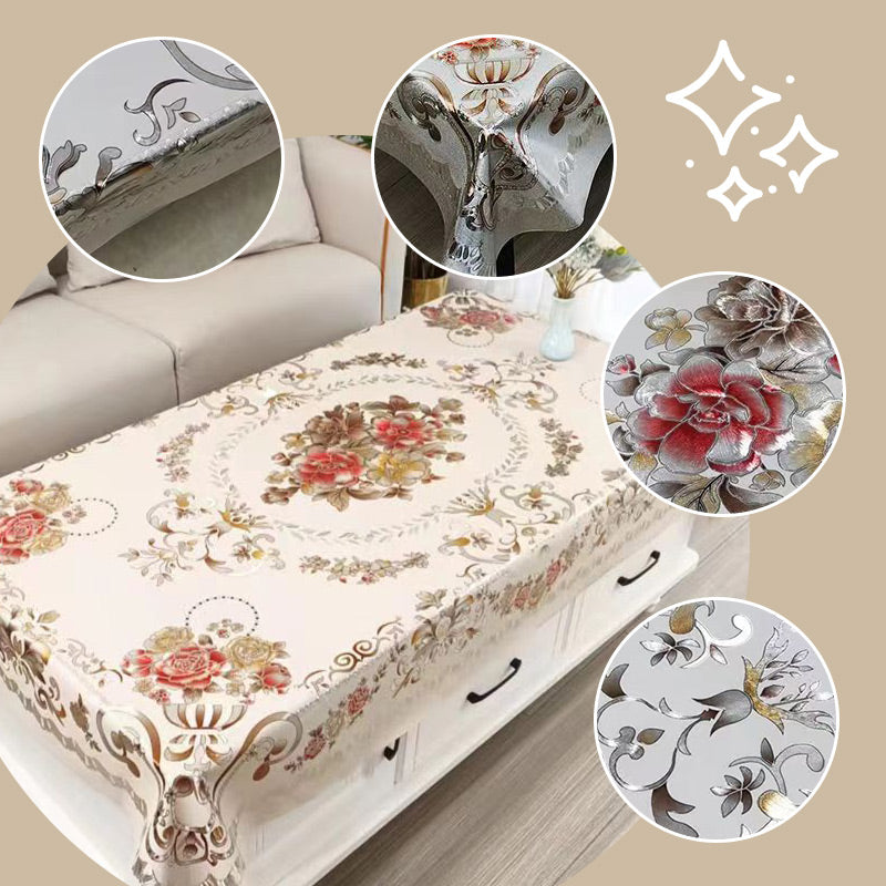 💥Christmas Sale 50% OFF⏰💐 Waterproof Oilproof Floral Tablecloth--Stain-Proof & Easy-Clean Design✨