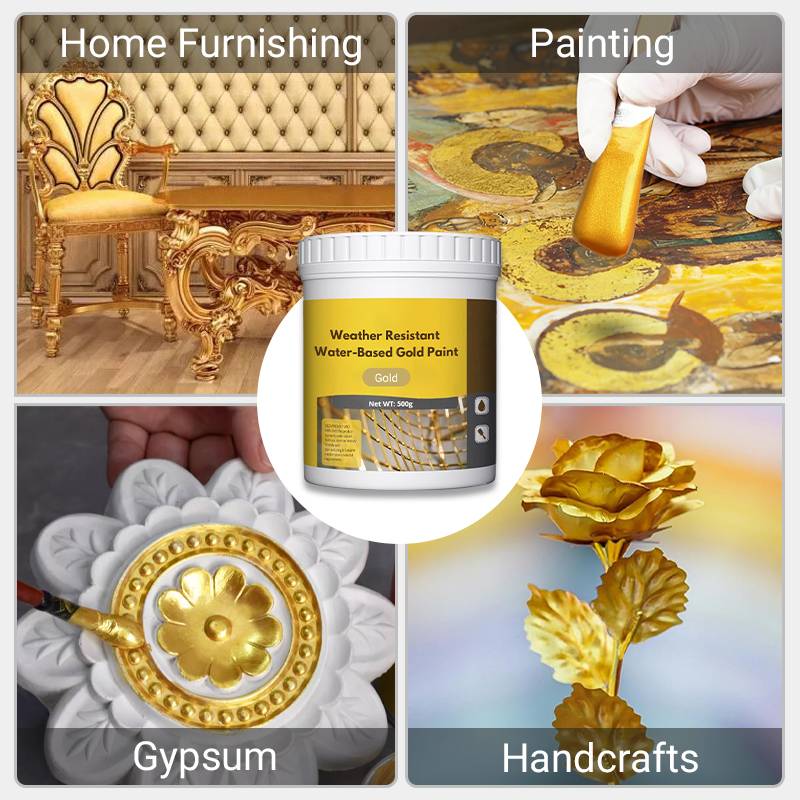📢📢50 %  OFF !! ⏰Weather resistant water-based gold paint